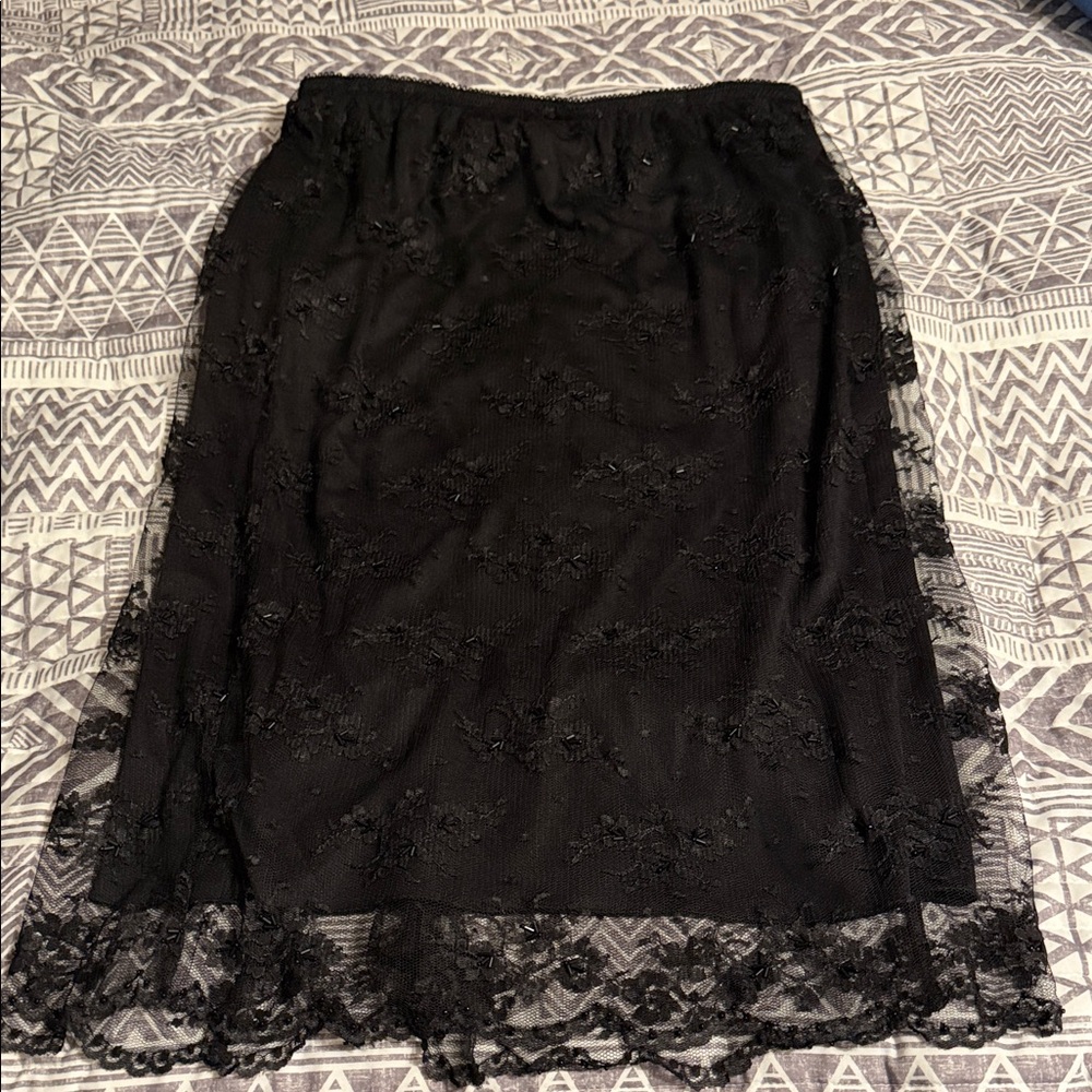 Elegant Black Lace Skirt